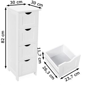 Produktbild für Kommode Vasagle LHC40W, weiß