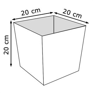 Produktbild für Übertopf Prosperplast Rato Low, dunkelbraun, 20 x 20 x 20 cm