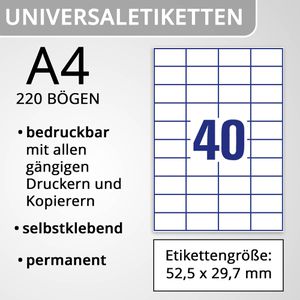 Produktbild für Universaletiketten Zweckform 3651-200, selbstklebend, weiß