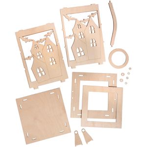 Produktbild für Laterne Rayher 62895505, Holzlaterne Fledermaus, braun, indoor