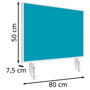 Produktbild für Tischtrennwand Magnetoplan VarioPin, 1108004, türkis