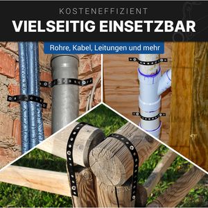 Produktbild für Lochband Garsiduro MLB-PVC-12mm, kunststoffummantelt
