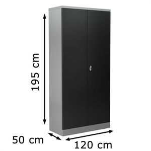 Produktbild für Werkzeugschrank G-Office FLC/NV.192x50, Metall, grau/anthrazit