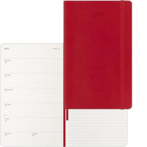 Buchkalender Moleskine 927955, Large, rot ,englisch, Jahr 2027