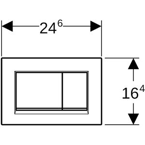 Produktbild für Betätigungsplatte Geberit Sigma20, aus Kunststoff, für WC