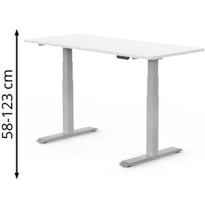 Schreibtisch FlexiSpot E7S 2026, weiß / grau