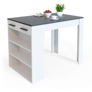 Produktbild für Esstisch Vicco Repose, 32902, anthrazit / weiß