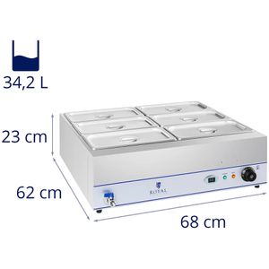 Produktbild für Bain-Marie Royal-Catering RCBM-6W-2000, 2000 Watt