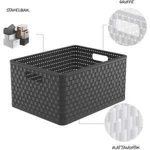 Produktbild für Aufbewahrungskorb Rotho Country A4+, 28L
