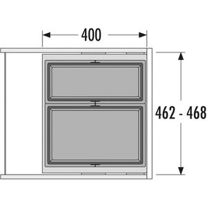 Produktbild für Einbaumülleimer Hailo AS Cargo Synchro 500, 360852
