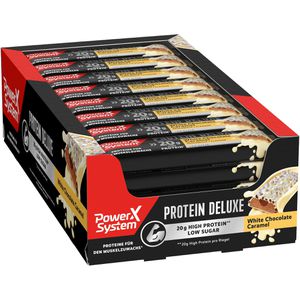 Power-System Proteinriegel Protein Deluxe, White Chocolate Caramel, je 55g, 15 Riegel