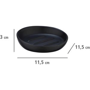 Produktbild für Seifenschale Wenko Badi 23653100, schwarz