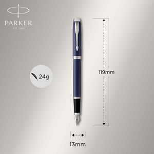 Produktbild für Füller Parker IM Matte Blue C.C., Feder F