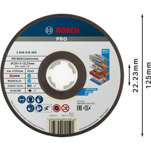 Produktbild für Trennscheibe Bosch PRO Multi Construction, X-Lock