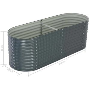 Produktbild für Hochbeet vidaXL 45523, aus verzinktem Stahl