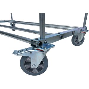 Produktbild für Reifenwagen Bertele Gigant, aus Metall, silber, für 32 Reifen