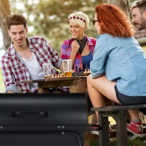 Produktbild für Holzkohlegrill Relaxdays 10030690, Grillwagen mit Rädern