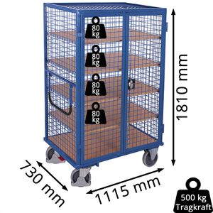 Produktbild für Etagenwagen VARIOfit sw-700.987