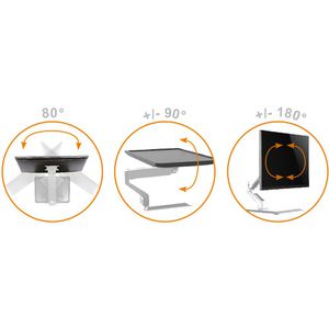 Produktbild für Monitorhalterung myWall HL17WL weiß, VESA 75x75 &amp; 100x100 mm