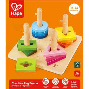 Produktbild für Motorikspielzeug Hape E0411, Kreatives Steckpuzzle