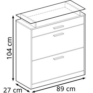 Produktbild für Schuhschrank Vicco Alex, sonoma eiche, mit LED-Beleuchtung