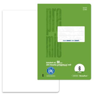 Schulheft Staufen Premio, 040781006, Recycling, A5