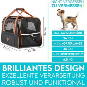 Produktbild für Tiertransportbox HUND-IST-KÖNIG Gr. S, aus Stoff