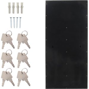 Produktbild für Briefkasten Rottner T06368 Depot 6 silber/schwarz, aus Stahl