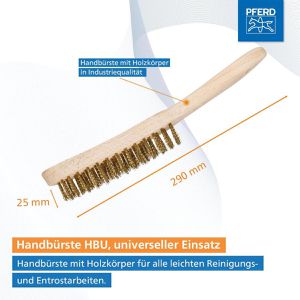 Produktbild für Drahtbürste PFERD-TOOLS 43698005, Handbürste 290mm