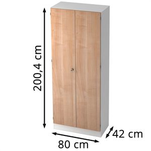 Produktbild für Kleiderschrank Hammerbacher Solid 6200, nussbaum / weiß