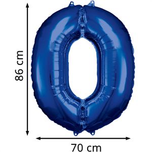 Produktbild für Luftballons Amscan 9907274, Riesenzahl 0, blau