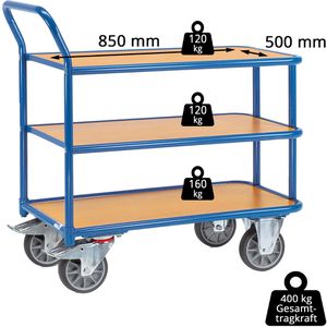 Produktbild für Tischwagen Fetra 2610, aus Metall &amp; Holz