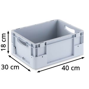 Produktbild für Eurobox Alpha-Paletten Silverline, grau, 15 Liter