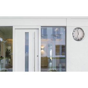 Produktbild für Wanduhr Unilux Outdoor, Aluminium, analog, Funkuhr