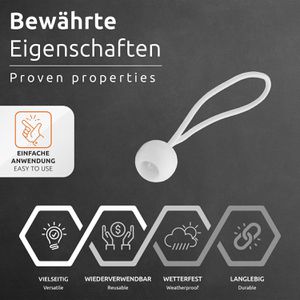 Produktbild für Planenspanner ECENCE 81010109, weiß, 100 Stück