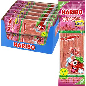 Produktbild für Fruchtgummis Haribo Spaghetti Strawbeery Sour