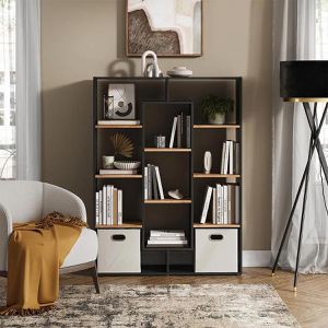 Produktbild für Bücherregal Vicco 07502, anthrazit / eiche