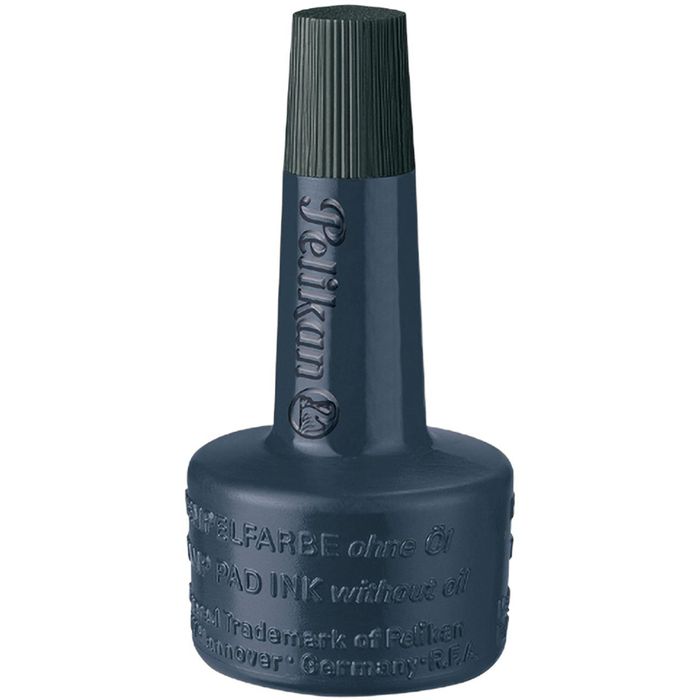 Pelikan Stempelfarbe 351197, wasserbasiert, schwarz, für Schaumstoff- und Filzkissen, 28 ml – Böttcher AG Pelikan Stempelfarbe 351197, wasserbasiert, schwarz, für Schaumstoff- und Filzkissen, 28 ml – Böttcher AG
