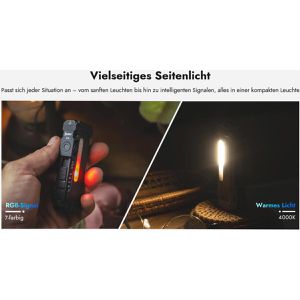 Produktbild für Taschenlampe Wuben X4 schwarz, LED, aufladbar