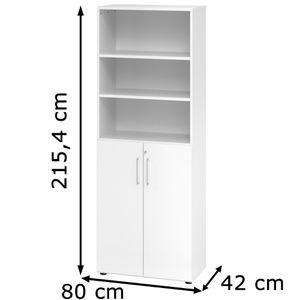 Produktbild für Kombischrank Hammerbacher Serie 9 Advanced, weiß