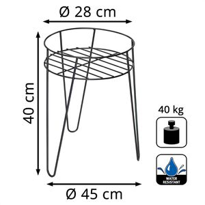 Produktbild für Blumenständer Wagner-System GH 0640, schwarz