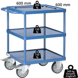 Produktbild für Tischwagen Fetra 2416W, aus Metall