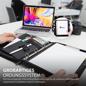 Produktbild für Schreibmappe Vebon Berlin saphirblau, Kunstleder