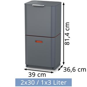 Produktbild für Mülleimer JosephJoseph Totem Max 60 L, graphit