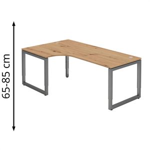 Schreibtisch Hammerbacher R-Serie, asteiche / silber