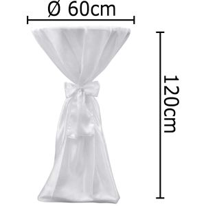 Produktbild für Tischhusse vidaXL mit Schleifenband, 241187, Ø 60 cm