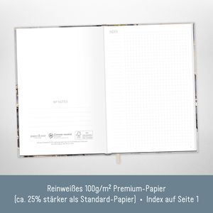 Produktbild für Notizbuch paper&amp;you Grey Marble, 6615-7, Karton Softcover