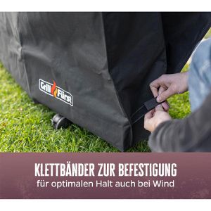 Produktbild für Grillabdeckung Grillfürst 20-207, aus Gewebematerial, schwarz
