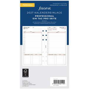 Kalendereinlagen Filofax 27-68474, Professional, Jahr 2027