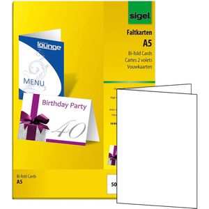 Faltkarten Sigel DP910, 185g/m², weiß